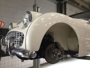 Triumph TR3A brake service Dandy Classics workshop