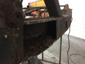 MGA chassis frame restoration