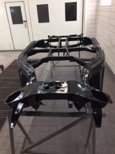 chassis black paint MG A