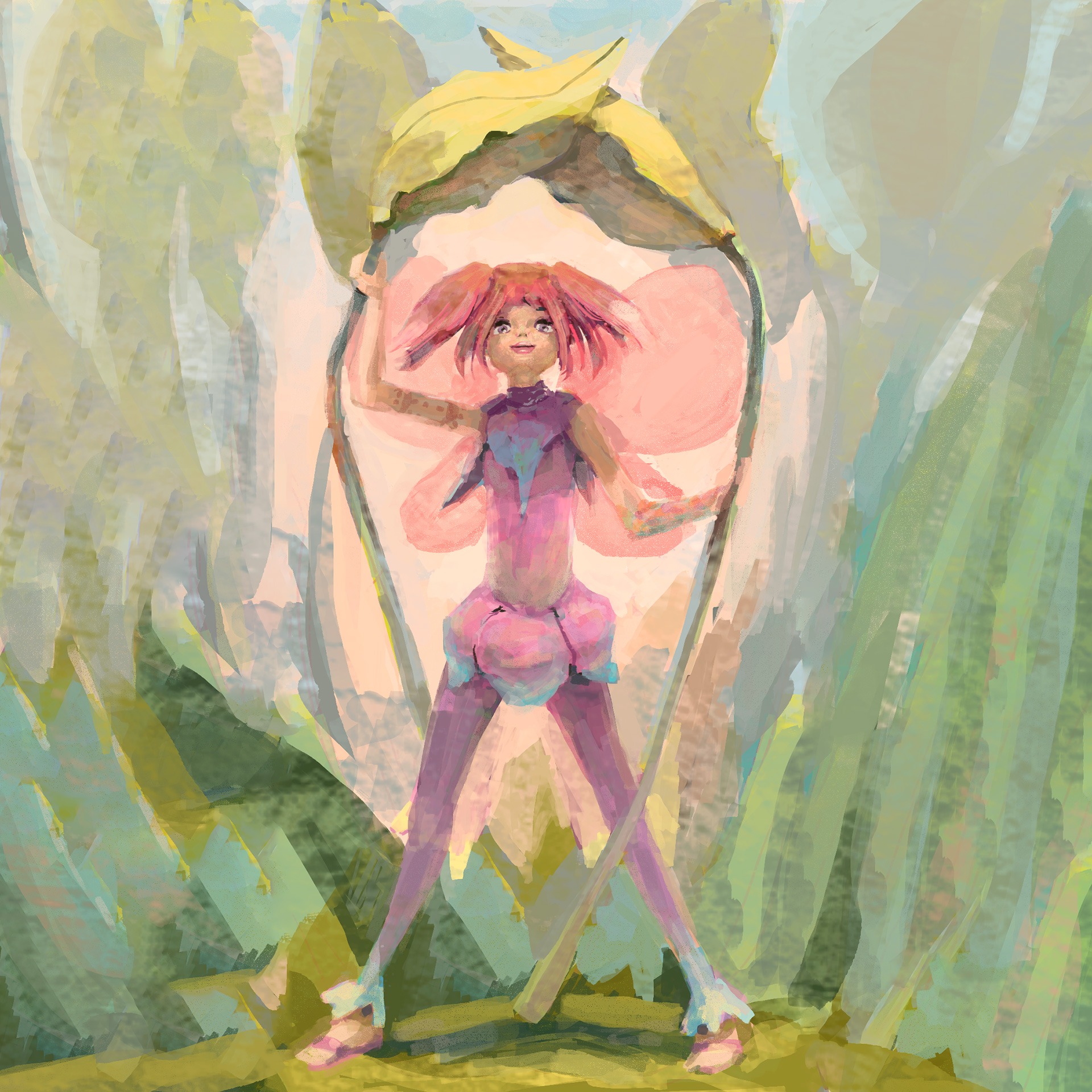 The Making of Bunbun’s Umbrella – fantasifull narrativ karaktärsillustration, digital art by Dani Milli