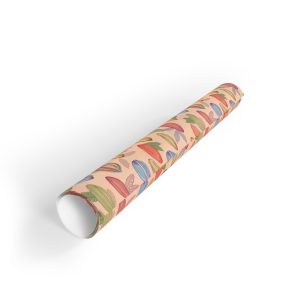 Colorful Leaf Gift Wrap Paper Roll, Decorative Wrapping Paper, Eco-Friendly Gift Wrap, Birthday, Christmas, Holiday Gift Wrapping