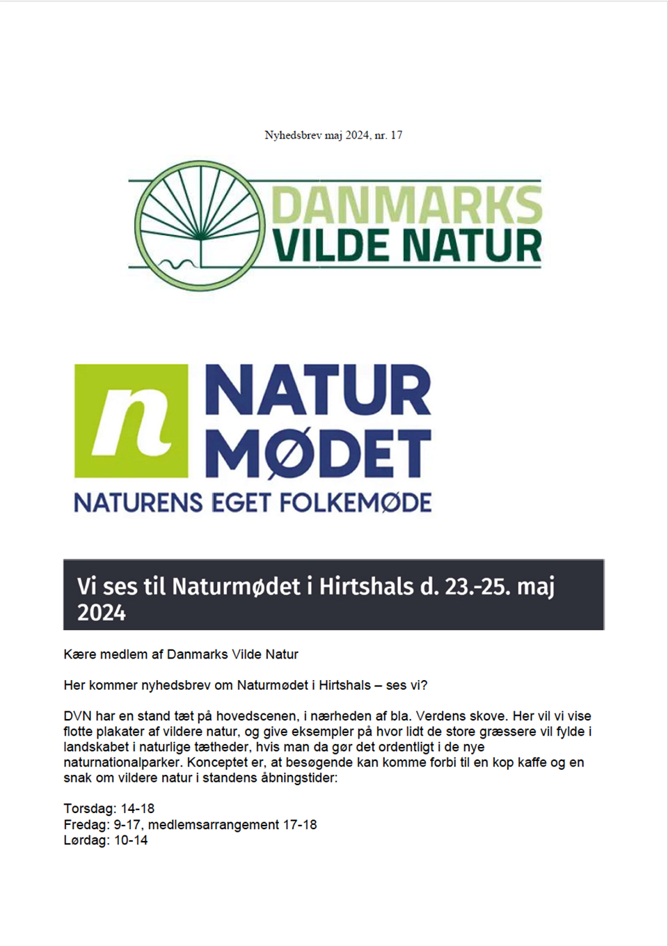 forside nyhedsbrev naturmødet 2024