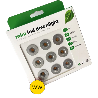 LED Stjernehimmel mini downlights Varm Hvid WW 9x1W 30 grader