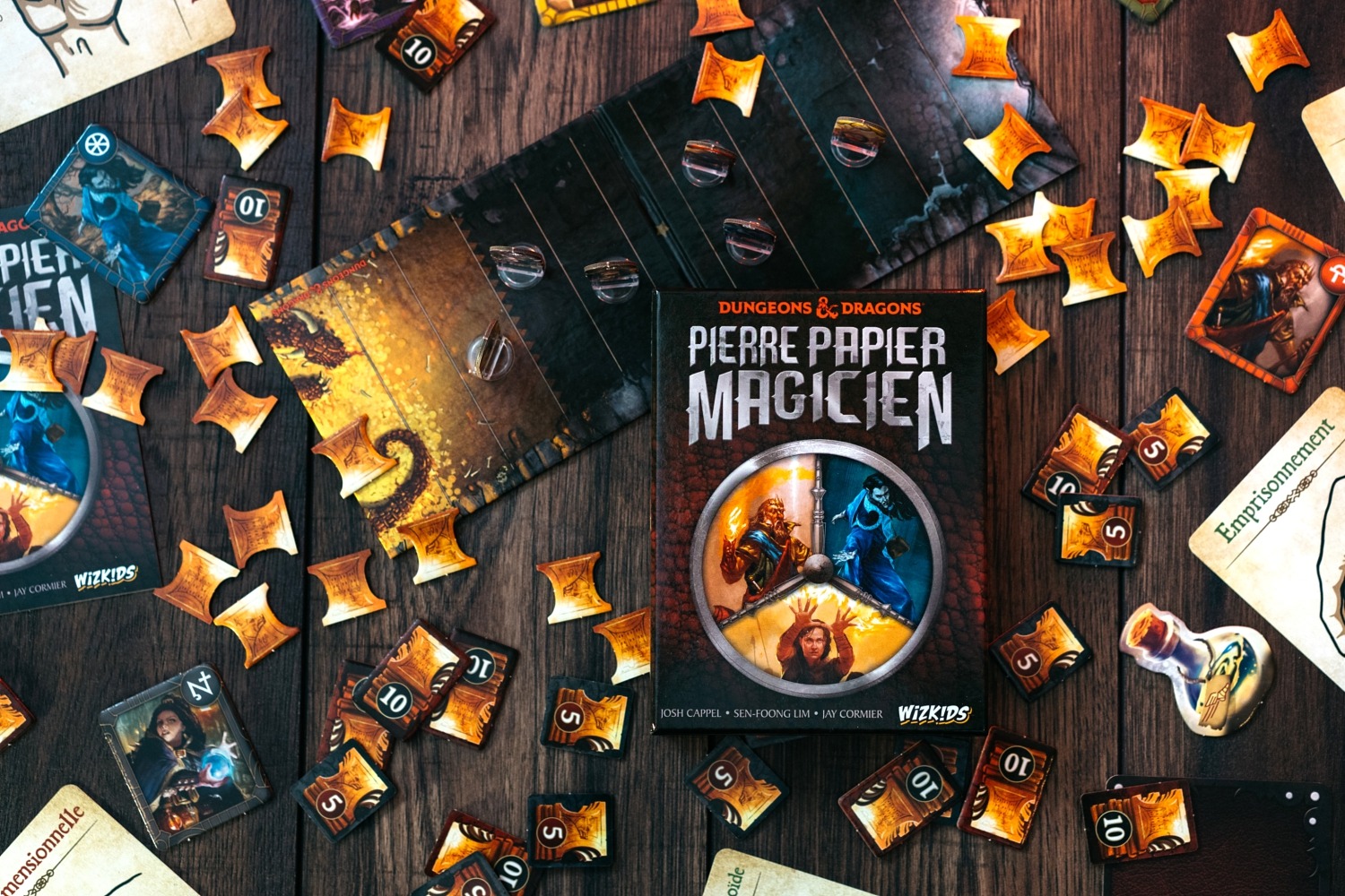 Pierre papier magicien dungeons & dragons wizikids origames jeu de société