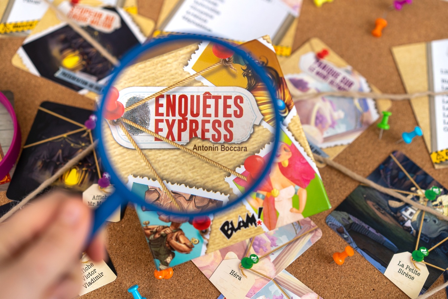 Enquêtes express blam ! jeu de société Eliot Trouttet, Claire Conan, Audrey Vellard Antonin Boccara