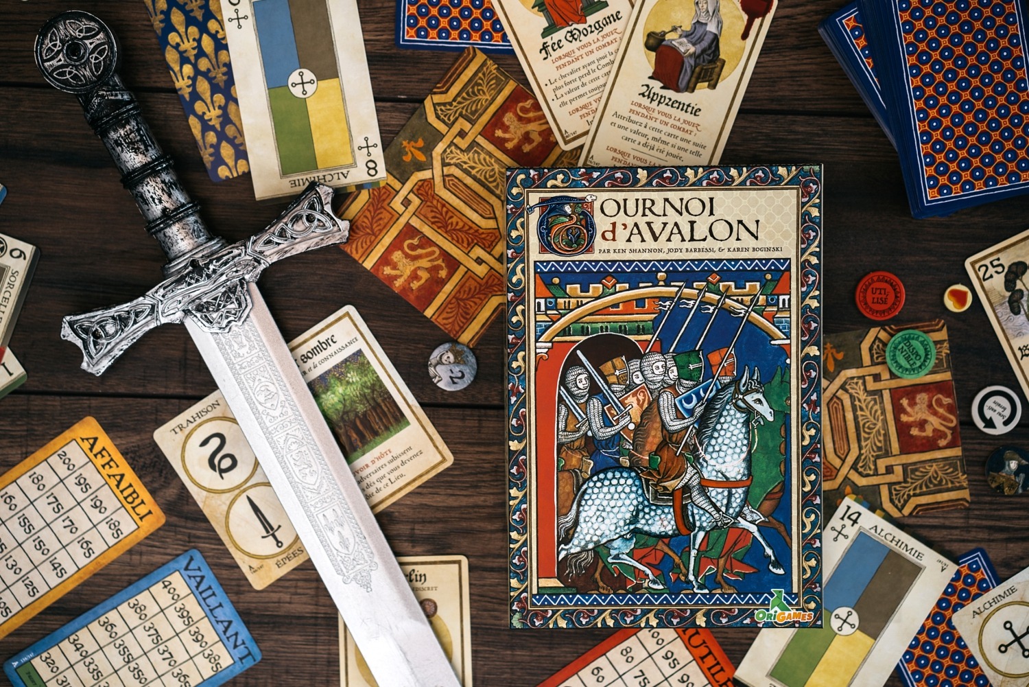 Le tournoi d'Avalon Origames jeu de société boardgame