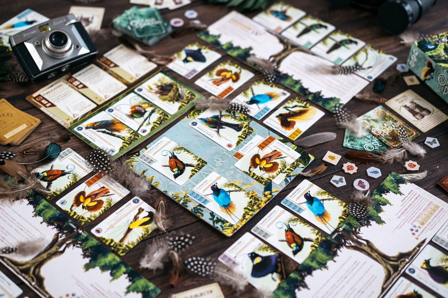 Oiseaux de paradis origames jeu de société photographe boardgame