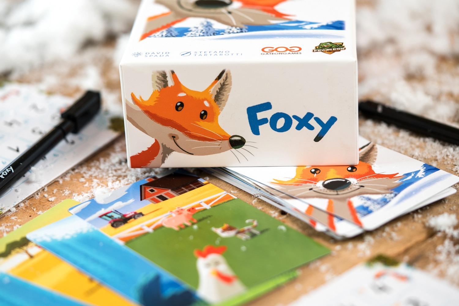 Foxy la boite de jeu fearless frog jeu de société boardgame