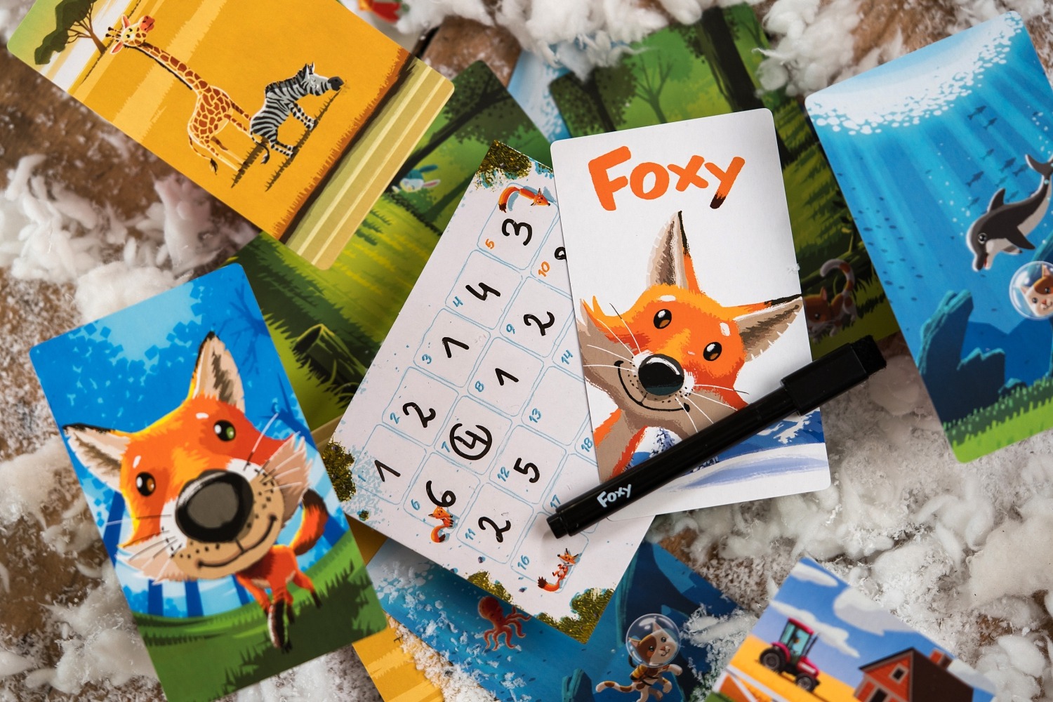 Foxy la boite de jeu fearless frog jeu de société boardgame