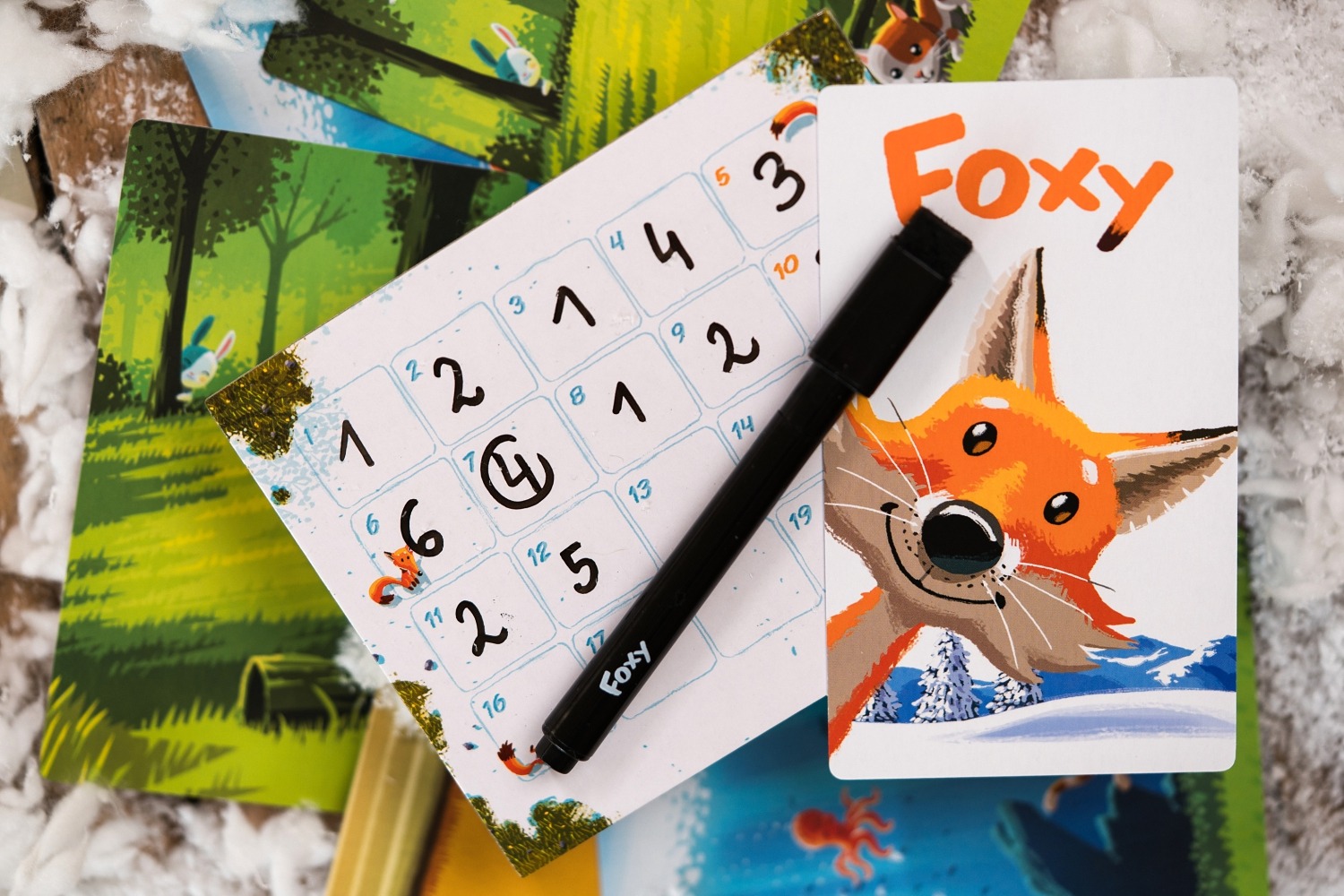 Foxy la boite de jeu fearless frog jeu de société boardgame