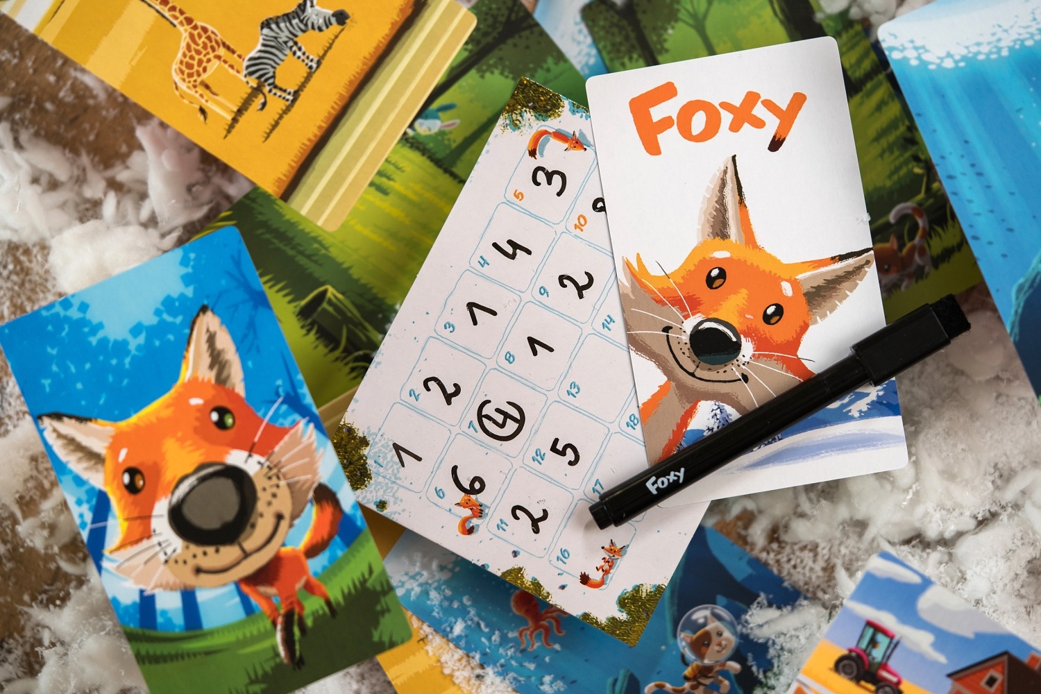 Foxy la boite de jeu fearless frog jeu de société boardgame