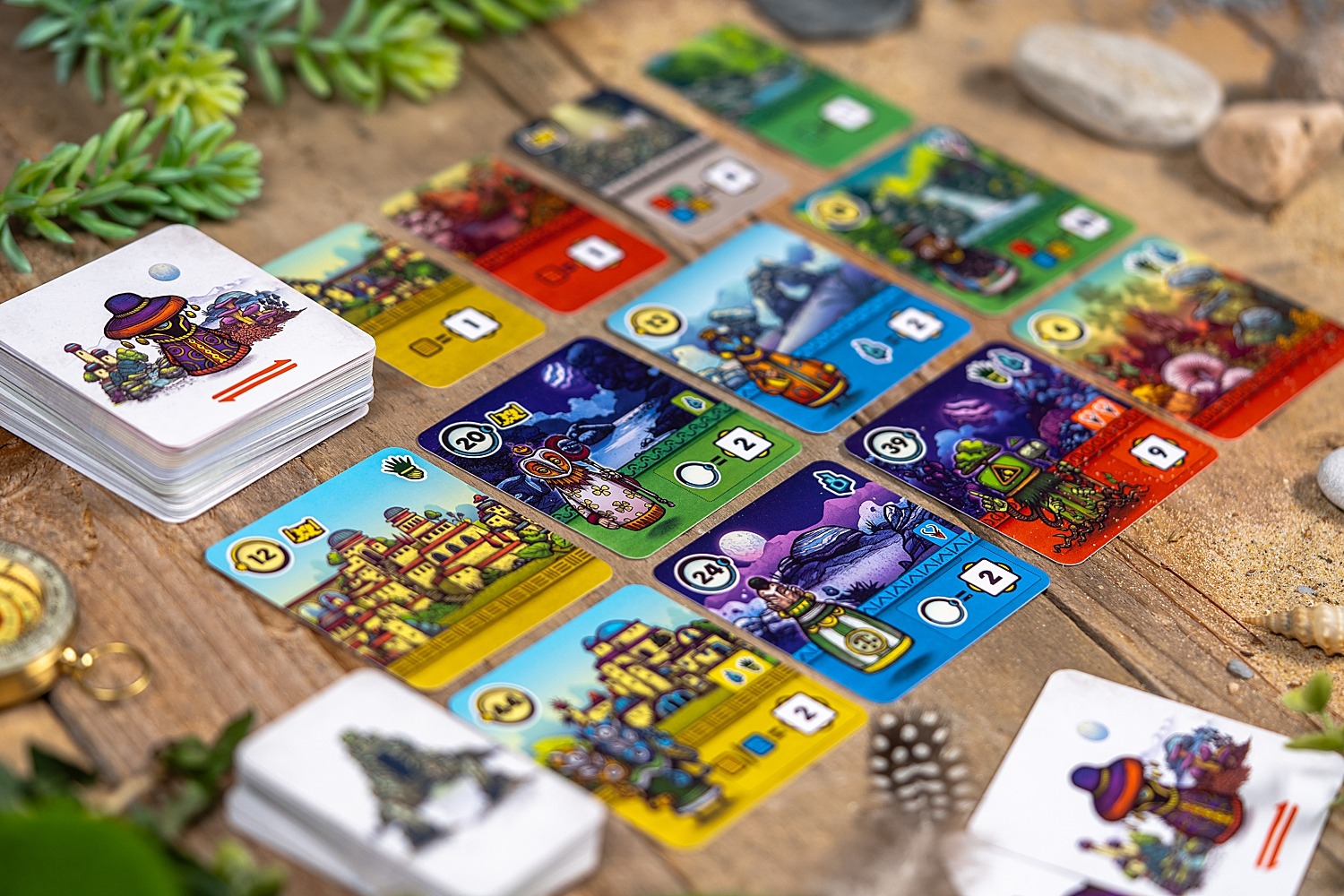 Faraway catch up games jeu de société boardgame Corentin Lebrat, Johannes Goupy Maxime Morin