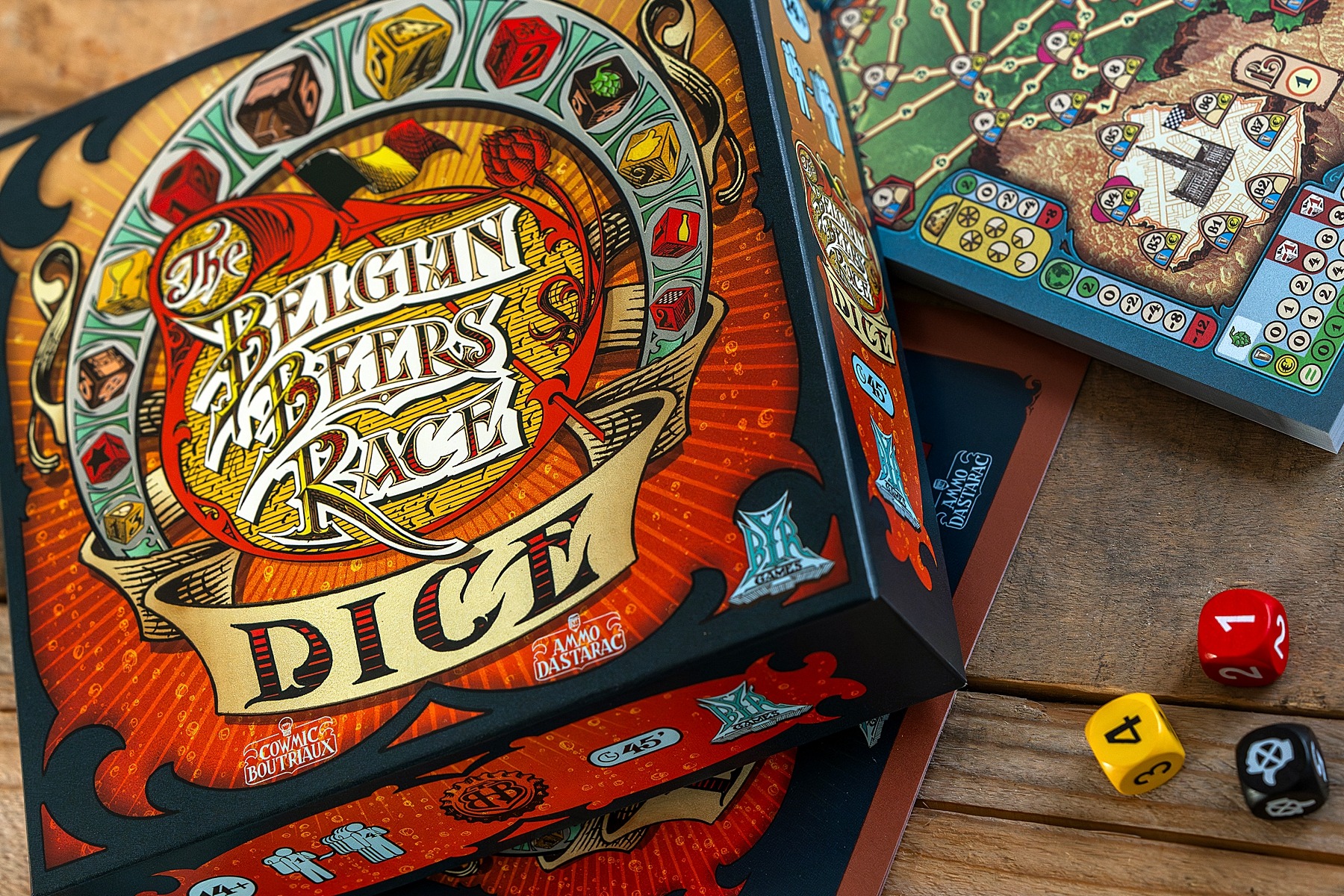 Belgian beers race dice Byr games 