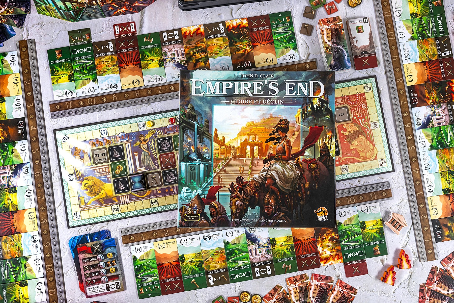 Empire's end lucky duck games John D clair jeu de société boardgame