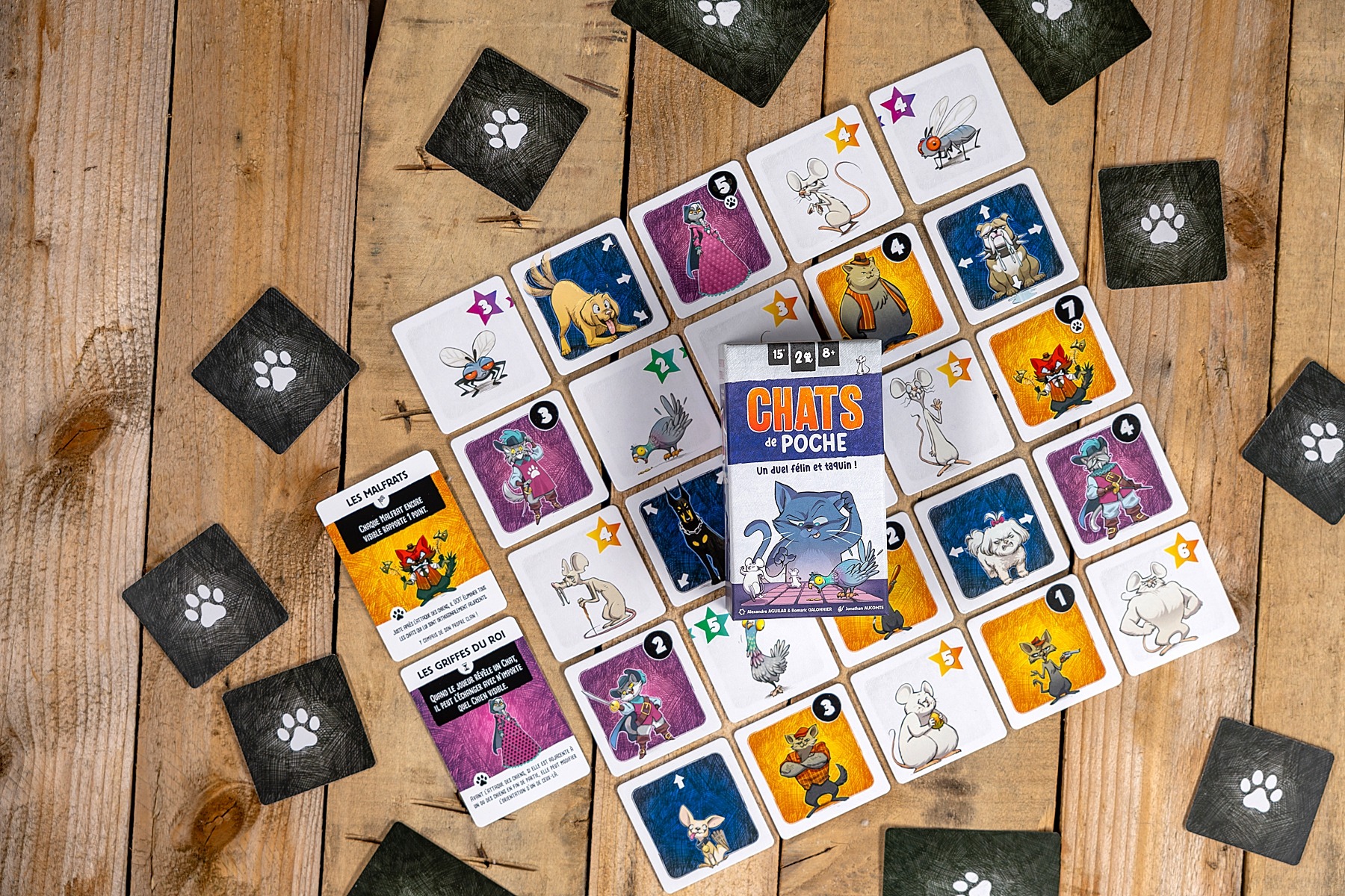 Chats de poche lumberjacks studio jeu de société boardgame