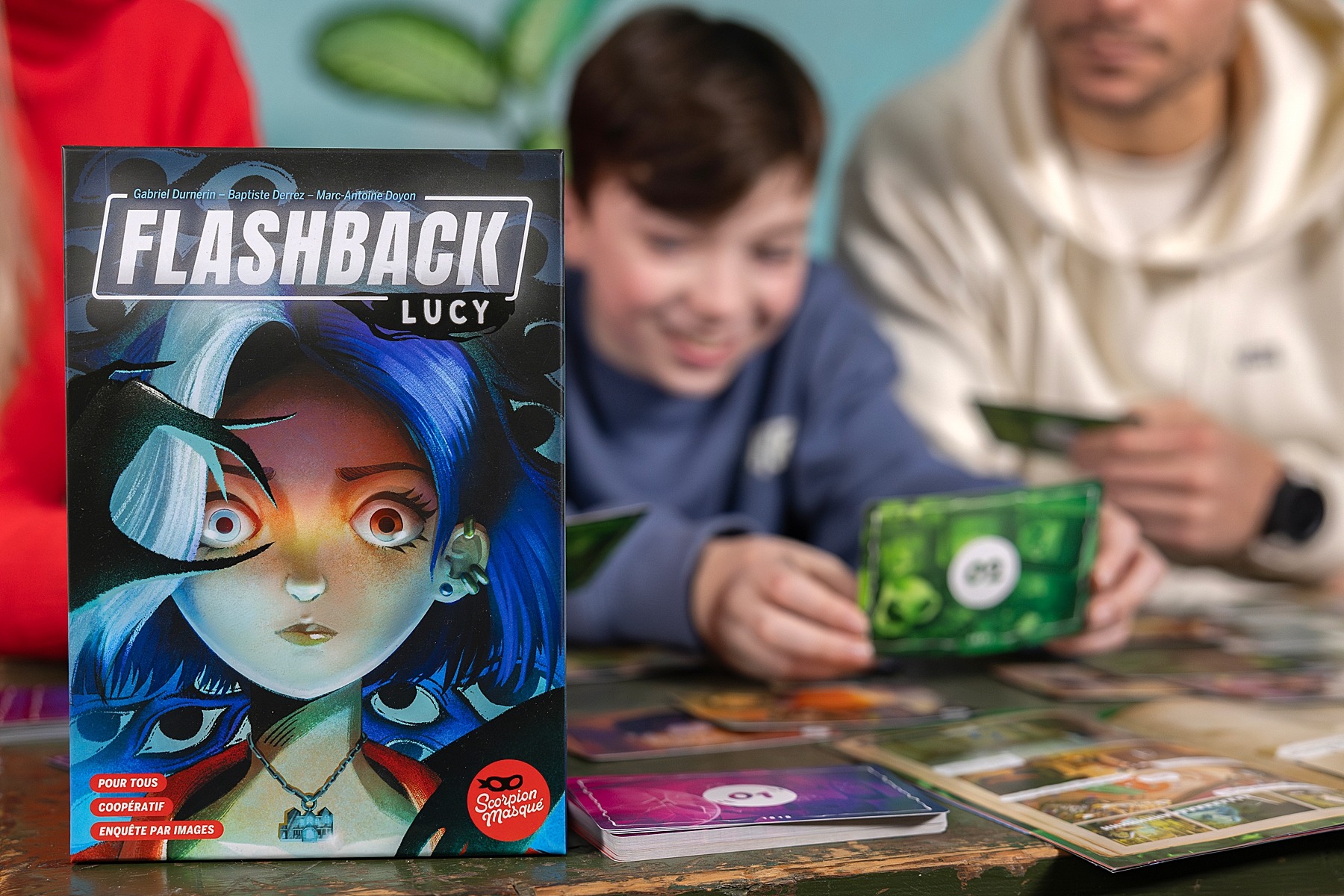 Flashback lucy scorpion masqué jeu de société boardgame