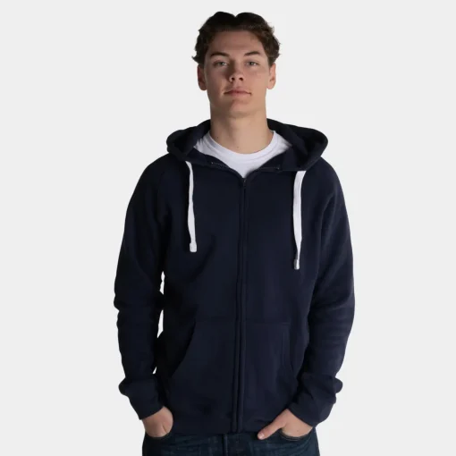 Zip Hoodie Navy front