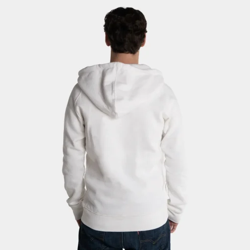 Zip Hoodie White Back