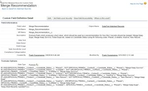 Merge Recommendation Formula