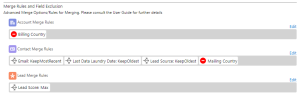 Merge Rules Setup