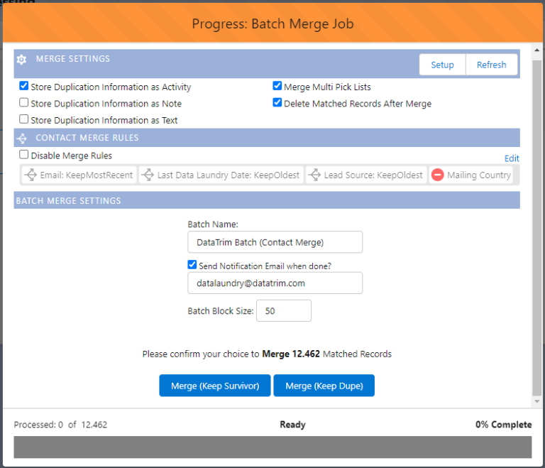 Merging with redundant Account-Contact relationship