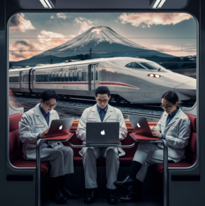 Effektivt fjärrarbete från Tokyo till Osaka: lösningar för konsulter på språng med Shinkansen.