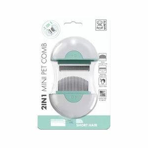 M-Pets 2 in 1 Mini Kam Kort haar - Groen - 9 x 9 x 3 cm