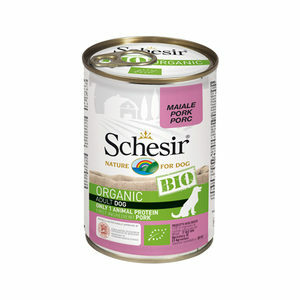 Schesir Hond Biologisch Adult - Varken - 6 x 400 g blikken