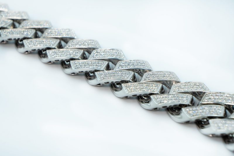 IcedCuban Bracelet - Silver Cuban Link - Image 6