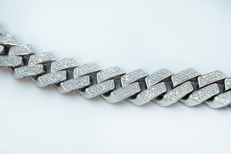 SilverCuban Bracelet - Iced Out Cuban Link Bracelet - Image 6