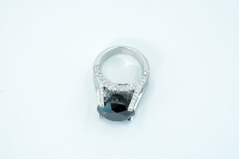 front-view-of-black-diamond-solitaire-ring-in-platinum-by-dc-jewellers