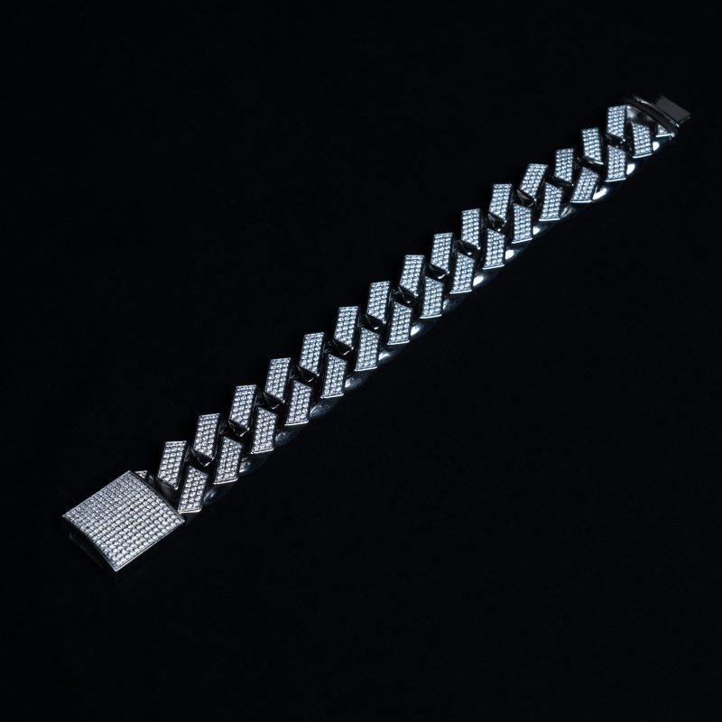 IcedCuban Bracelet - Silver Cuban Link - Image 4