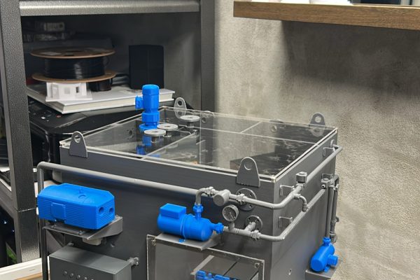 3D-printet bioreaktor model til visualisering af biologiske og industrielle processer