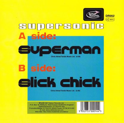 SUPERSONIC: Superman / Slick Chick 7" back