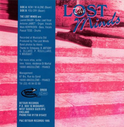 THE LOST MINDS - Now I'm Alone / You Cry 7" back