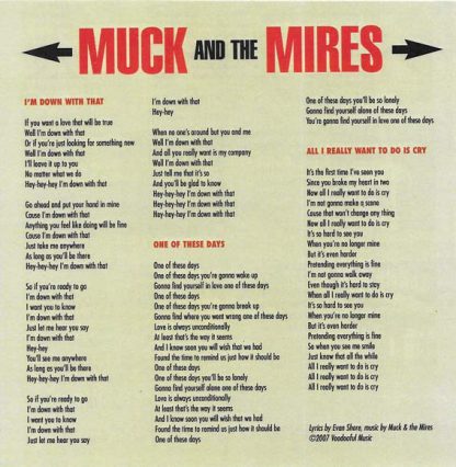 MUCK AND THE MIRES: I'm Down With That 7" insert