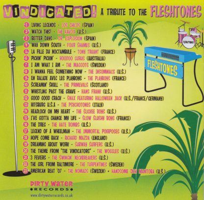 V/A: VINDICATED! A Tribute To The Fleshtones CD (back cover)