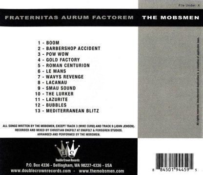 THE MOBSMEN - Fraternitas Aurum CD back cover