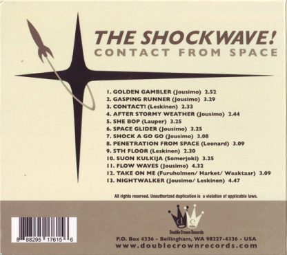 THE SHOCKWAVE! - Contact From Space CD back cover