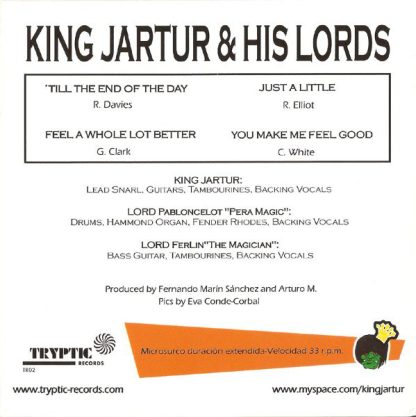 KING JARTUR - Searching For The Holy Grail 7" back