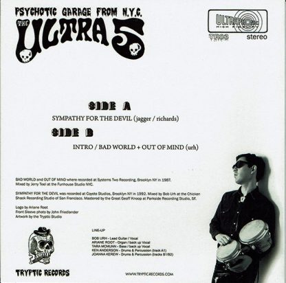 THE ULTRA 5: Ultra Psychotic Resurrection 7" back