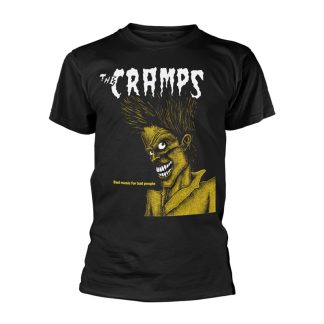 THE CRAMPS Bad Music For Bad People design in a black t-shirt