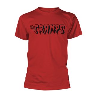 THE CRAMPS Black Logo T-Shirt Red