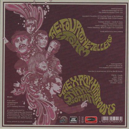 THE FOURTUNE-TELLERS / THE X-RAY HARPOONS: Storm / Snake Woman 7" back cover