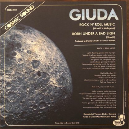 GIUDA: Rock n Roll Music 7" (Green) back cover
