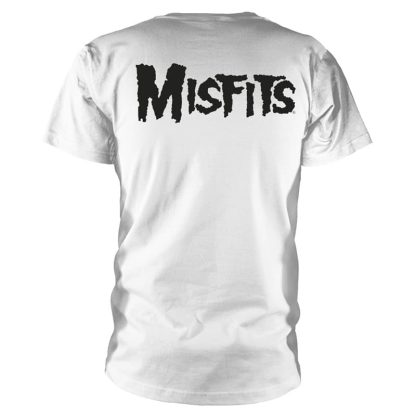 MISFITS All Over Skull design in the back of a white t-shirt