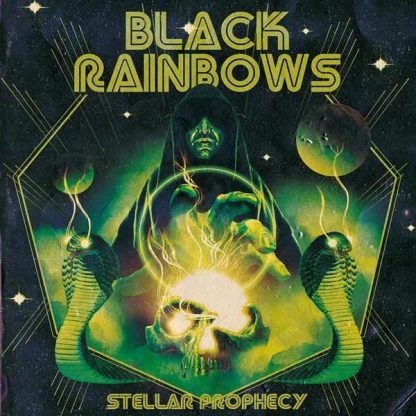 BLACK RAINBOWS Stellar Prophecy album in LP format on yellow vinyl.