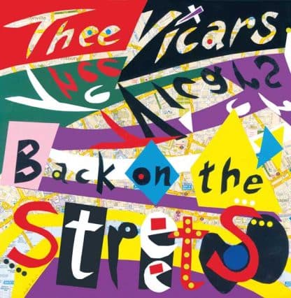 THEE VICARS Back On The Streets album in LP format on black vinyl.