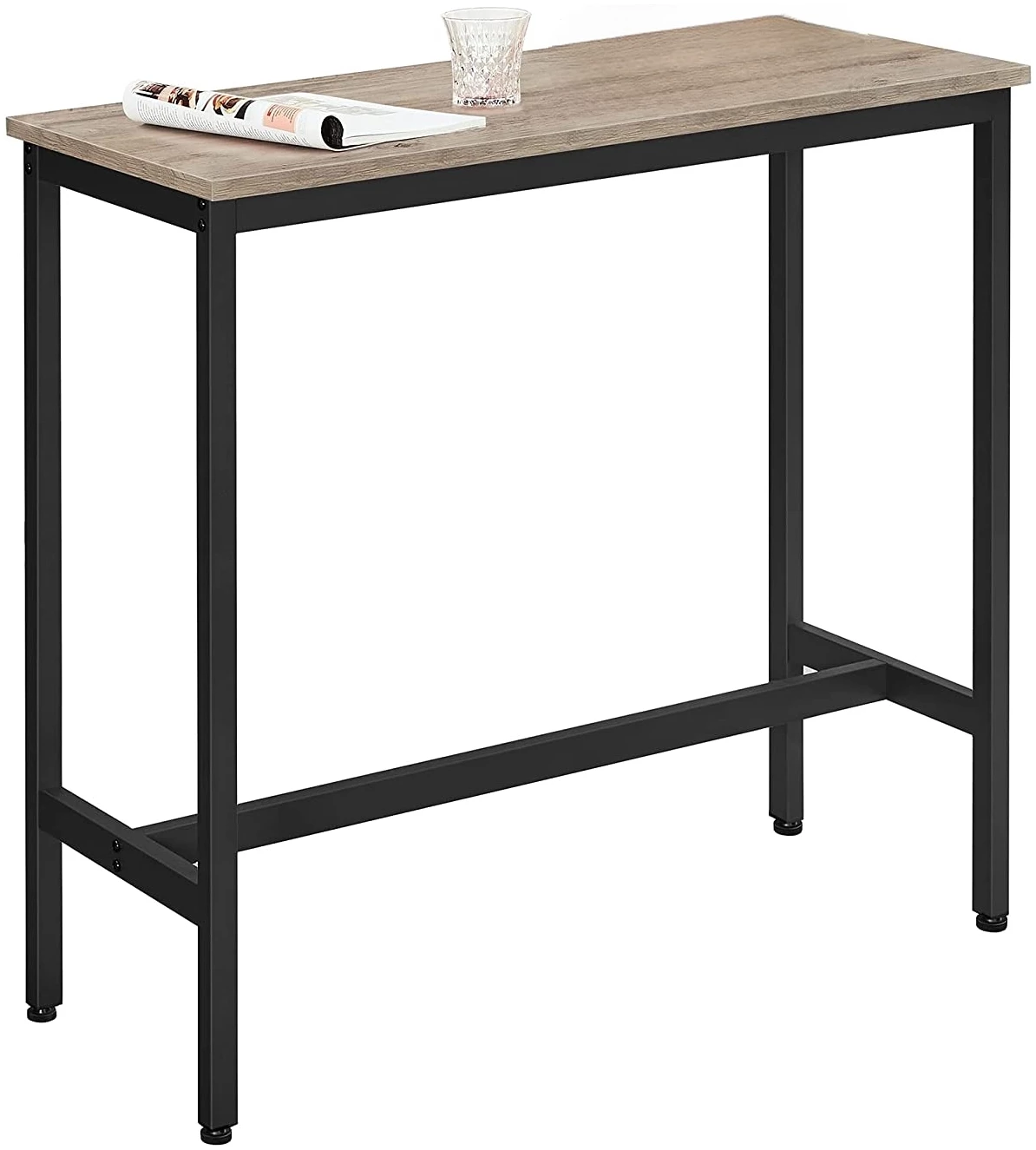 Baaripöytä, Keittiön pöytä 100 x 40 x 90 cm Industrial, Greige -  Dealproffsen.fi