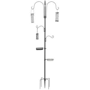 Lintujen ruokintapiste jalustalla 208 cm Ruoka/vesi